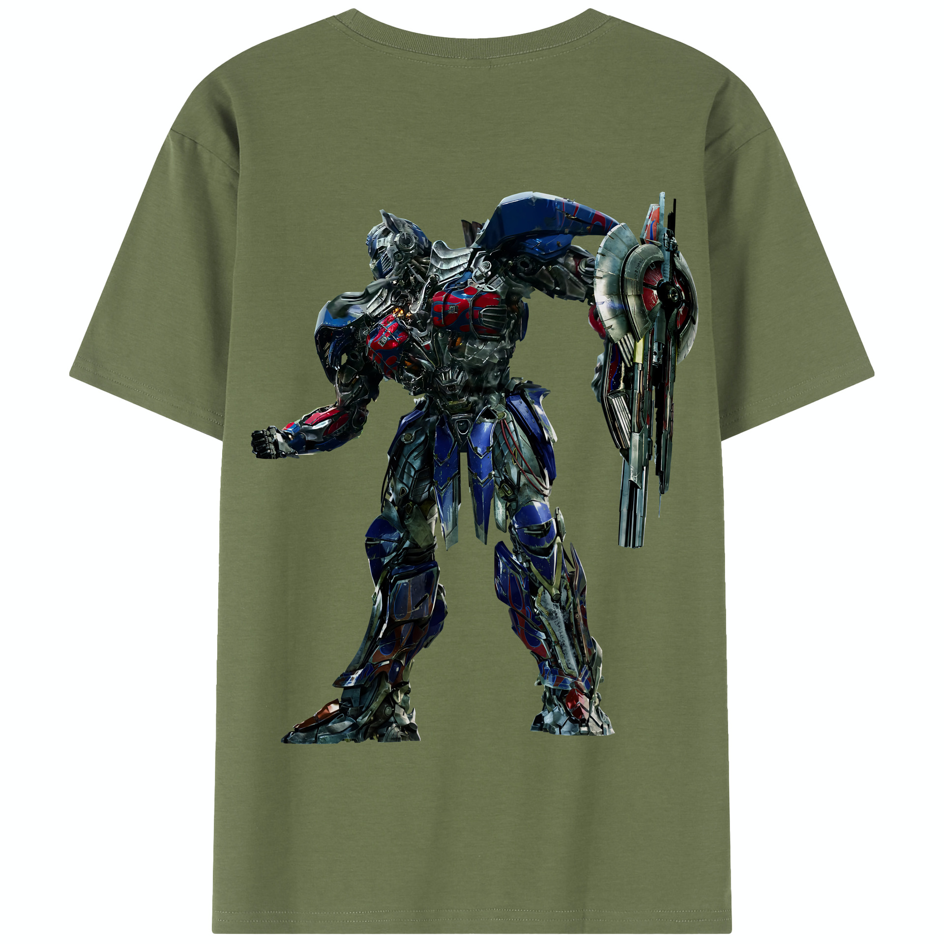 （画像用） Transformers トランスフォーマー 綿100％半袖Tシャツ（背面プリント）